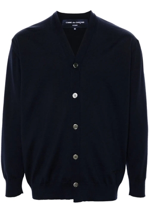 Comme des Garçons Homme logo-embroidered wool cardigan - Blue
