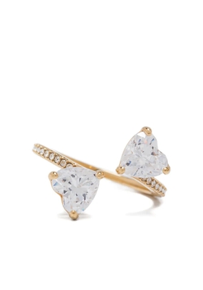 Swarovski crystal-embellishment ring - Gold