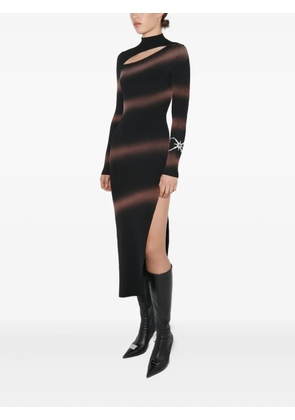 MISBHV striped cut-out knitted dress - Black