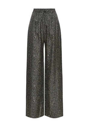 Oscar de la Renta drawstring- detail palazzo pants - Black