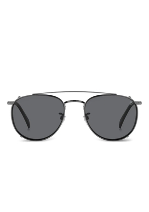 DAVID BECKHAM EYEWEAR clip-on pilot sunglasses - Silver