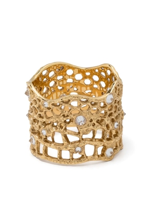 Aurelie Bidermann 18kt yellow gold Vintage Lace diamonds ring