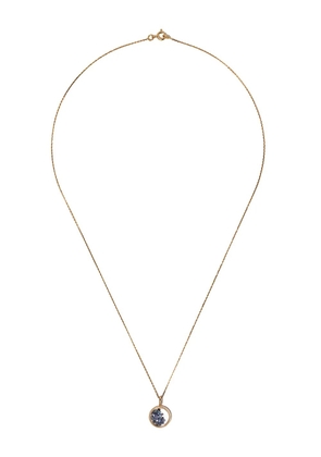 Aurelie Bidermann 18kt yellow gold sapphire Chivor mini medallion necklace
