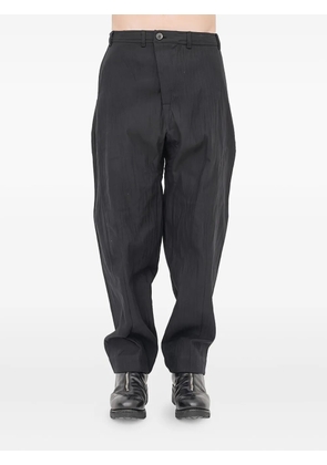 Jan Jan Van Essche crinkled cotton trousers - Black