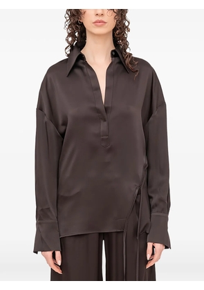 Andrea Ya'aqov V-neck open-back blouse - Brown