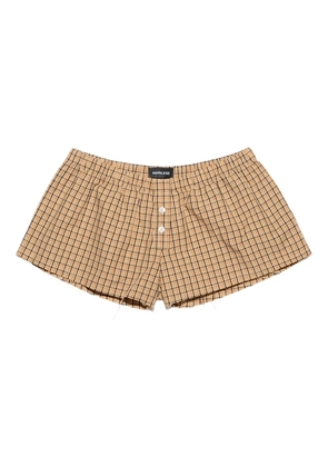 Mainless checked shorts - Neutrals