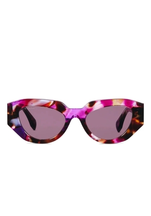 Gucci Eyewear spotted tortoiseshell logo sunglasses - Pink