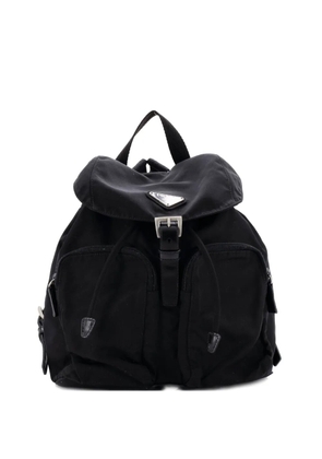 Prada Pre-Owned Double Front Pocket Tessuto Small backpack - Black