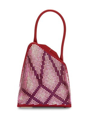 The Attico Sunset satin tote bag - Red