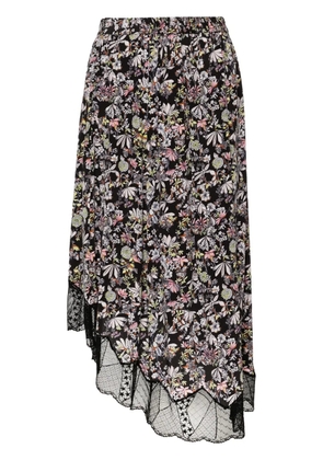 Zadig&Voltaire Kaya floral-print midi skirt - Black