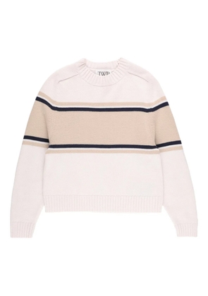 TWP crew-neck striped sweater - Neutrals