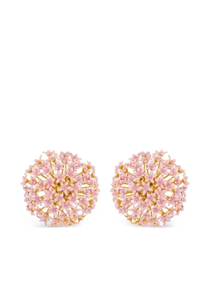 Oscar de la Renta large Foxglove pompom earrings - Gold