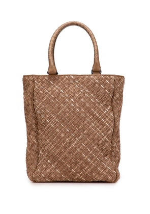 Bottega Veneta Pre-Owned 2009 Calfskin Intrecciato Paglia tote bag - Brown
