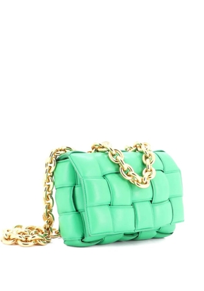 Bottega Veneta Pre-Owned Cassette Chain Padded Maxi Intrecciato Leather crossbody bag - Green