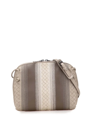 Bottega Veneta Pre-Owned 2012-2025 Nappa Intrecciato Striped Nodini crossbody bag - Brown