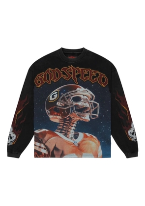 GODSPEED art piece stones long-sleeve sweatshirt - Black
