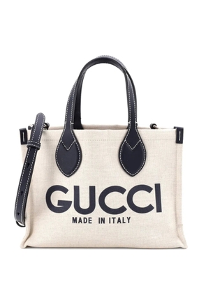 Gucci Pre-Owned Logo Shopper Tote Printed Canvas Small shoulder bag - Blue