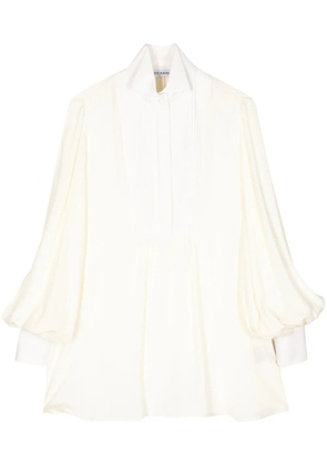 Dice Kayek wingtip-collar silk shirt - White