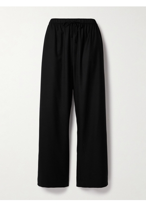 The Row - Hubert Wool-twill Wide-leg Pants - Black - x small,small,medium,large,x large