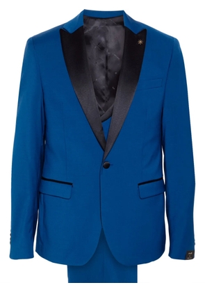 Manuel Ritz satin-trim suit - Blue