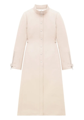 Courrèges buckle twill long coat - Neutrals