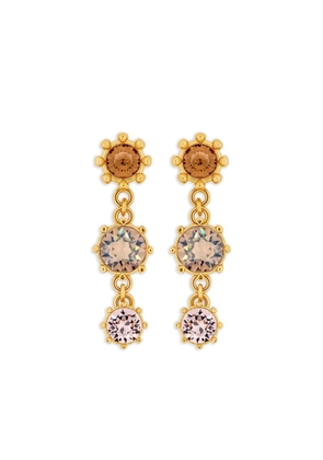 Oscar de la Renta crystal-embellished drop earrings - Gold