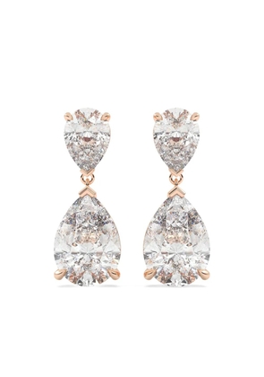 Tilla 14K rose gold lab-grown diamond dangling earrings - Pink