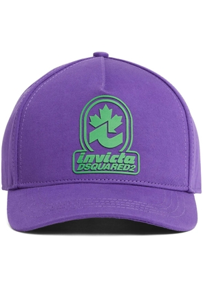 DSQUARED2 logo appliqué baseball cap - Purple