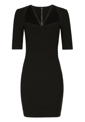 Dolce & Gabbana strappy half-length sleeves minidress - Black