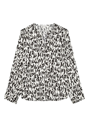 Marc O'Polo animal-print button-up blouse - White