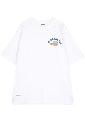 CHOCOOLATE logo-print cotton T-shirt - White