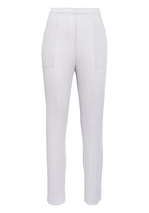 Pleats Please Issey Miyake July slim-fit trousers - Grey