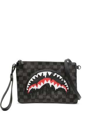 Sprayground Dripping Sharks in Psris check messenger bag - Black