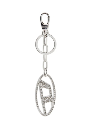 Diesel Holy-C rhinestone-embellished keyring - Silver