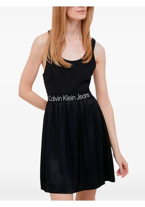 Calvin Klein logo-trim mini dress - Black