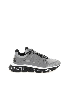 Versace Silver Fabric Athletic Sneakers - EU39.5/US6.5