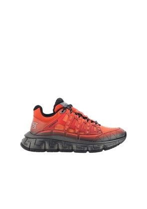 Versace Orange Fabric Athletic Sneakers - EU39/US6