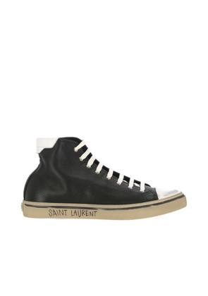 Saint Laurent Black Calfskin High Top Sneakers - EU41/US8
