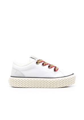 Lanvin White Cotton Low Top Sneakers - EU35/US5