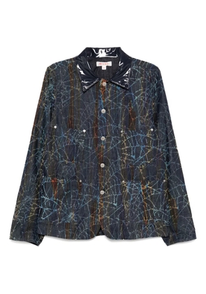 MASU rainbow web-print jacket - Blue