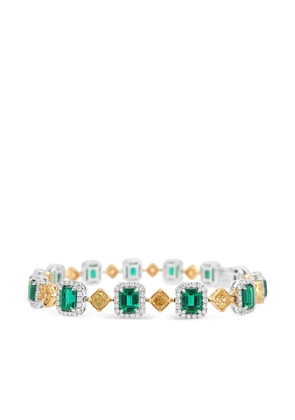 HYT Jewelry emerald and diamond tennis bracelet - Silver