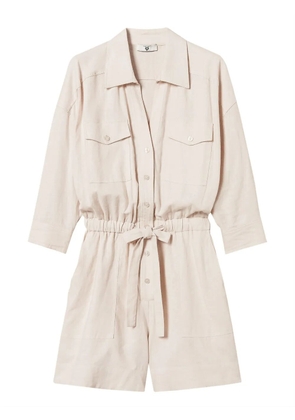 TWINSET logo-plaque playsuit - Neutrals