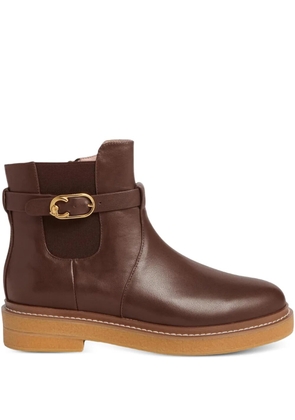 Coccinelle C-Saddle buckle-strap boots - Brown