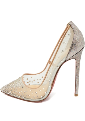 Christian Louboutin Pre-Owned Follies Strass embellished pumps - Neutrals