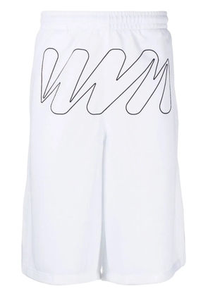 Off-White Wave Outl Diagonal mesh shorts