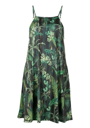 Lygia & Nanny Isis leaf-print minidress - Green