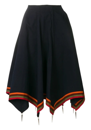 JW Anderson contrast trim asymmetric skirt - Blue