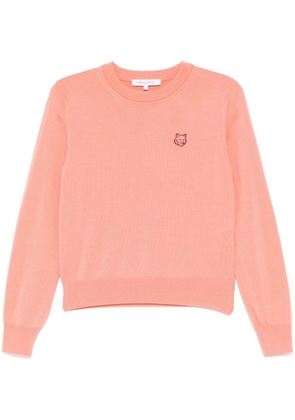 Maison Kitsuné Bold Fox head patch jumper - Red
