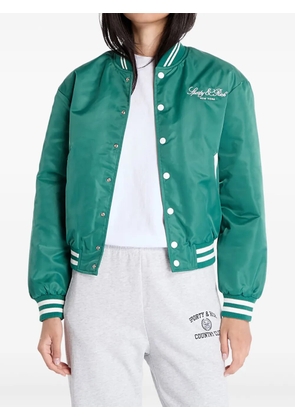 Sporty & Rich striped buttoned varsity jacket - Green