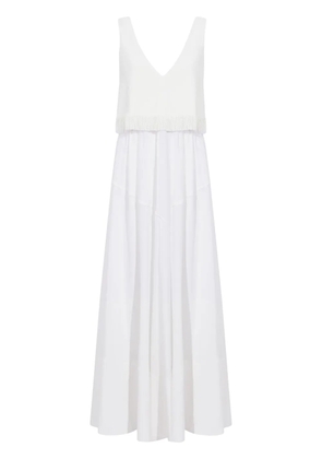 Proenza Schouler Lynda fringed layered maxi dress - White